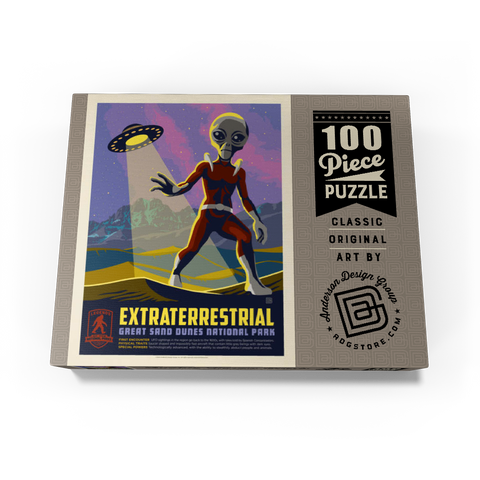 Legends Of The National Parks: Great Sand Dune's Extraterrestrials, Vintage Poster 100 Jigsaw Puzzle box view3