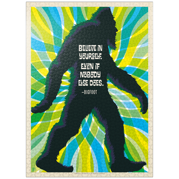 puzzleplate Bigfoot: Believe In Yourself, Even If Nobody Else Does, Vintage Poster 1000 Jigsaw Puzzle