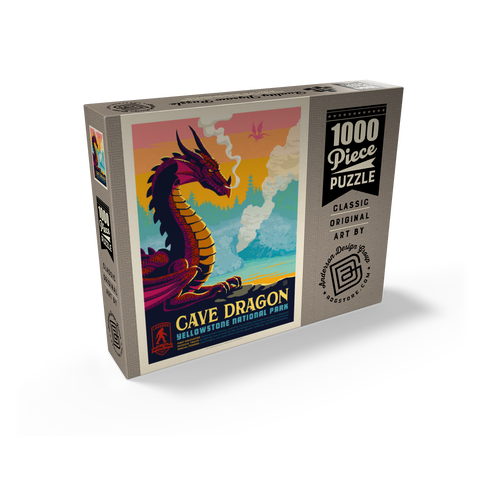 Legends Of The National Parks: Yellowstone's Cave Dragon, Vintage Poster 1000 Jigsaw Puzzle box view2
