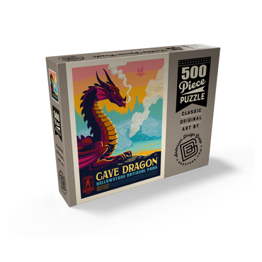 Legends Of The National Parks: Yellowstone's Cave Dragon, Vintage Poster 500 Jigsaw Puzzle box view2