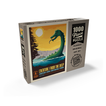 Legends Of The National Parks: Crater Lake's Creature From The Deep, Vintage Poster 1000 Jigsaw Puzzle box view2