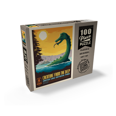 Legends Of The National Parks: Crater Lake's Creature From The Deep, Vintage Poster 100 Jigsaw Puzzle box view2