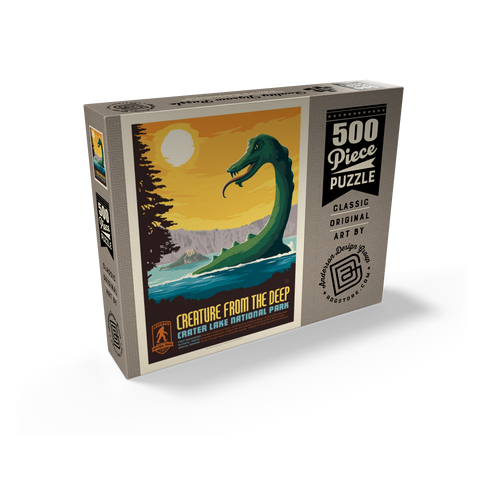 Legends Of The National Parks: Crater Lake's Creature From The Deep, Vintage Poster 500 Jigsaw Puzzle box view2