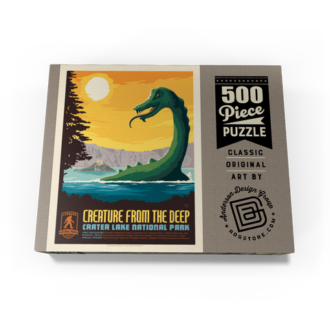 Legends Of The National Parks: Crater Lake's Creature From The Deep, Vintage Poster 500 Jigsaw Puzzle box view3