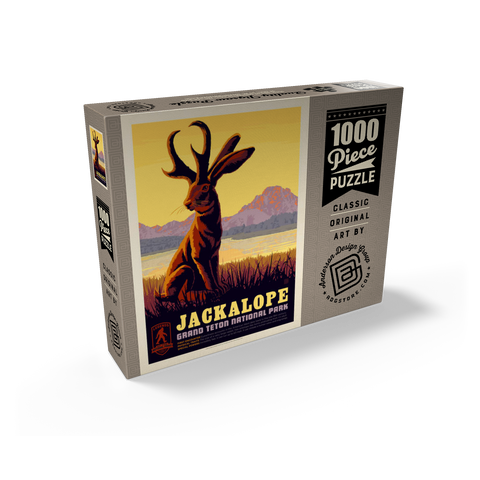 Legends Of The National Parks: Grand Teton's Jackalope, Vintage Poster 1000 Jigsaw Puzzle box view2