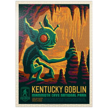 puzzleplate Legends Of The National Parks: Mammoth Cave's Kentucky Goblin, Vintage Poster 1000 Jigsaw Puzzle