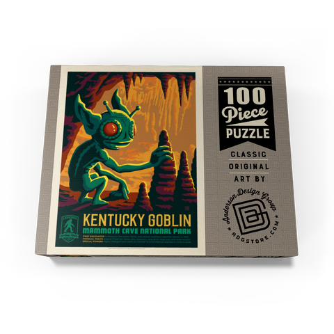 Legends Of The National Parks: Mammoth Cave's Kentucky Goblin, Vintage Poster 100 Jigsaw Puzzle box view3