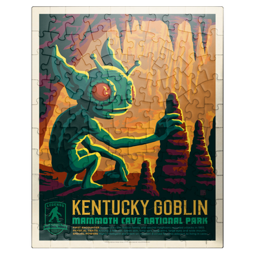 puzzleplate Legends Of The National Parks: Mammoth Cave's Kentucky Goblin, Vintage Poster 100 Jigsaw Puzzle