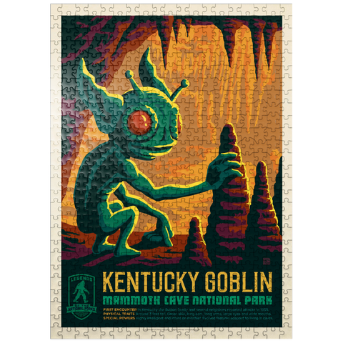 puzzleplate Legends Of The National Parks: Mammoth Cave's Kentucky Goblin, Vintage Poster 500 Jigsaw Puzzle