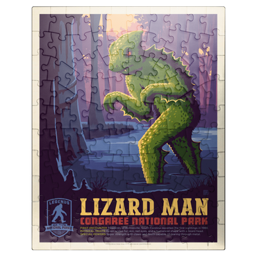 puzzleplate Legends Of The National Parks: Congaree's Lizard Man, Vintage Poster 100 Jigsaw Puzzle