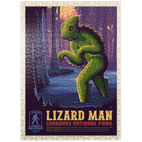 puzzleplate Legends Of The National Parks: Congaree's Lizard Man, Vintage Poster 500 Jigsaw Puzzle