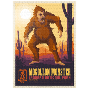 puzzleplate Legends Of The National Parks: Saguaro's Mogollon Monster, Vintage Poster 1000 Jigsaw Puzzle
