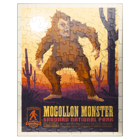 puzzleplate Legends Of The National Parks: Saguaro's Mogollon Monster, Vintage Poster 100 Jigsaw Puzzle