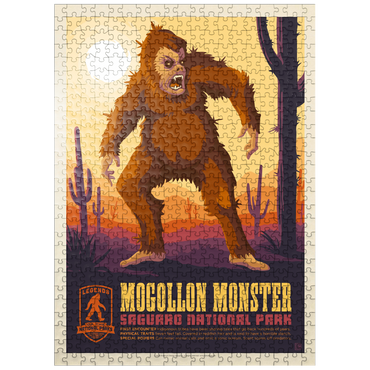 puzzleplate Legends Of The National Parks: Saguaro's Mogollon Monster, Vintage Poster 500 Jigsaw Puzzle
