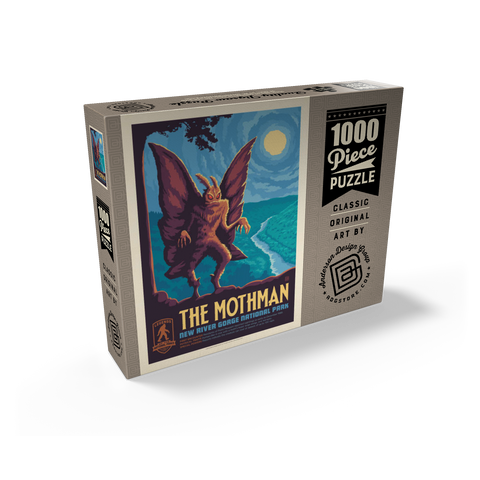 Legends Of The National Parks: New River Gorge's MothMan, Vintage Poster 1000 Jigsaw Puzzle box view2