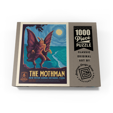 Legends Of The National Parks: New River Gorge's MothMan, Vintage Poster 1000 Jigsaw Puzzle box view3
