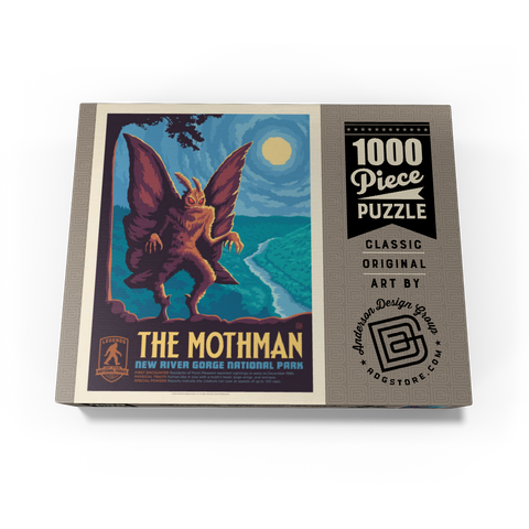 Legends Of The National Parks: New River Gorge's MothMan, Vintage Poster 1000 Jigsaw Puzzle box view3