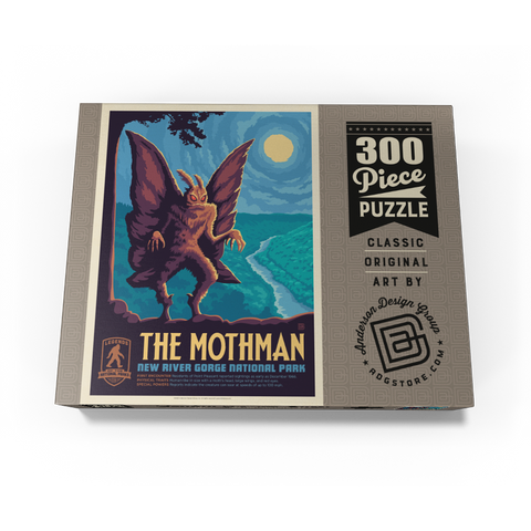 Legends Of The National Parks: New River Gorge's MothMan, Vintage Poster 300 Jigsaw Puzzle box view3