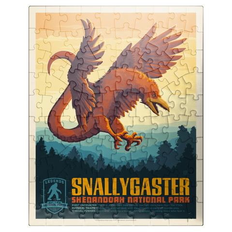 puzzleplate Legends Of The National Parks: Shenandoah's Snallygaster, Vintage Poster 100 Jigsaw Puzzle