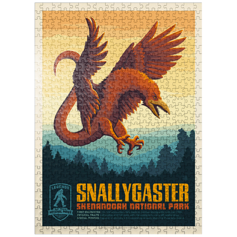 puzzleplate Legends Of The National Parks: Shenandoah's Snallygaster, Vintage Poster 500 Jigsaw Puzzle