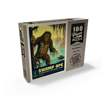 Legends Of The National Parks: Everglade's Swamp Ape, Vintage Poster 100 Jigsaw Puzzle box view2