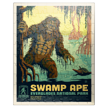 puzzleplate Legends Of The National Parks: Everglade's Swamp Ape, Vintage Poster 100 Jigsaw Puzzle