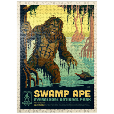 puzzleplate Legends Of The National Parks: Everglade's Swamp Ape, Vintage Poster 500 Jigsaw Puzzle