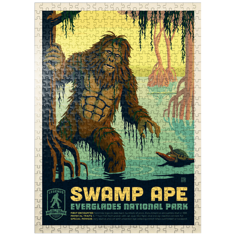 puzzleplate Legends Of The National Parks: Everglade's Swamp Ape, Vintage Poster 500 Jigsaw Puzzle