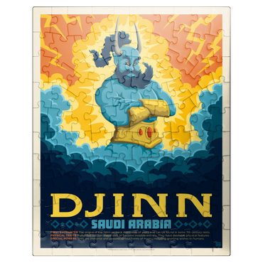 puzzleplate Mythical Creatures: Djinn (Saudi Arabia), Vintage Poster 100 Jigsaw Puzzle