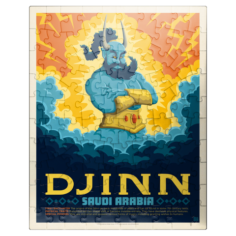 puzzleplate Mythical Creatures: Djinn (Saudi Arabia), Vintage Poster 100 Jigsaw Puzzle