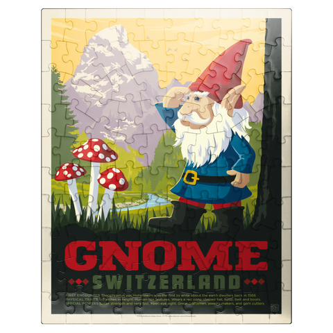 puzzleplate Mythical Creatures: Gnomes (Switzerland), Vintage Poster 100 Jigsaw Puzzle