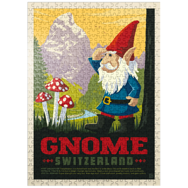 puzzleplate Mythical Creatures: Gnomes (Switzerland), Vintage Poster 500 Jigsaw Puzzle