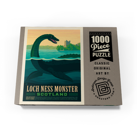 Mythical Creatures: Loch Ness Monster, Vintage Poster 1000 Jigsaw Puzzle box view3