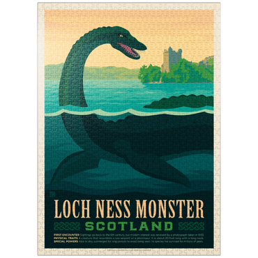 puzzleplate Mythical Creatures: Loch Ness Monster, Vintage Poster 1000 Jigsaw Puzzle