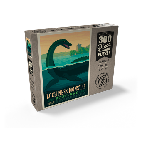 Mythical Creatures: Loch Ness Monster, Vintage Poster 300 Jigsaw Puzzle box view2