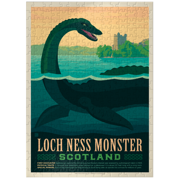 puzzleplate Mythical Creatures: Loch Ness Monster, Vintage Poster 300 Jigsaw Puzzle