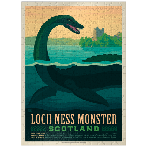 puzzleplate Mythical Creatures: Loch Ness Monster, Vintage Poster 300 Jigsaw Puzzle