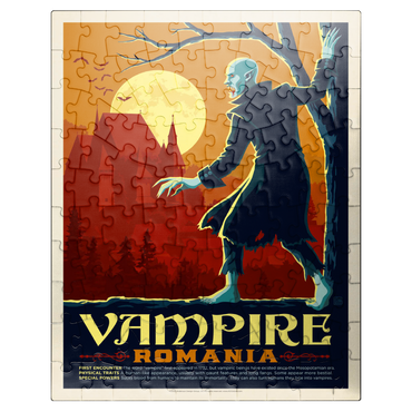 puzzleplate Mythical Creatures: Vampire (Romania), Vintage Poster 100 Jigsaw Puzzle