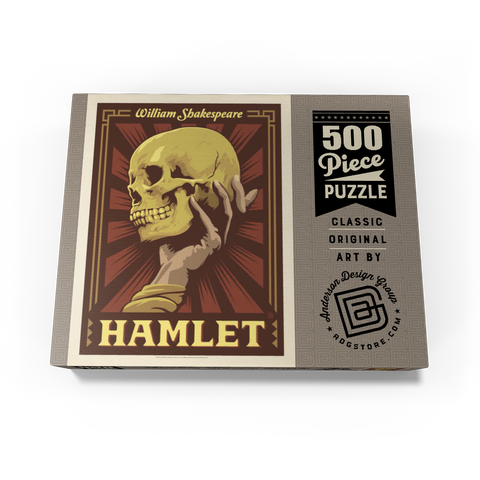Hamlet: William Shakespeare, Vintage Poster 500 Jigsaw Puzzle box view3