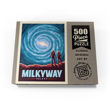 Milky Way Galaxy, Vintage Poster 500 Jigsaw Puzzle box view3