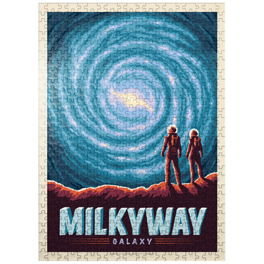 puzzleplate Milky Way Galaxy, Vintage Poster 500 Jigsaw Puzzle