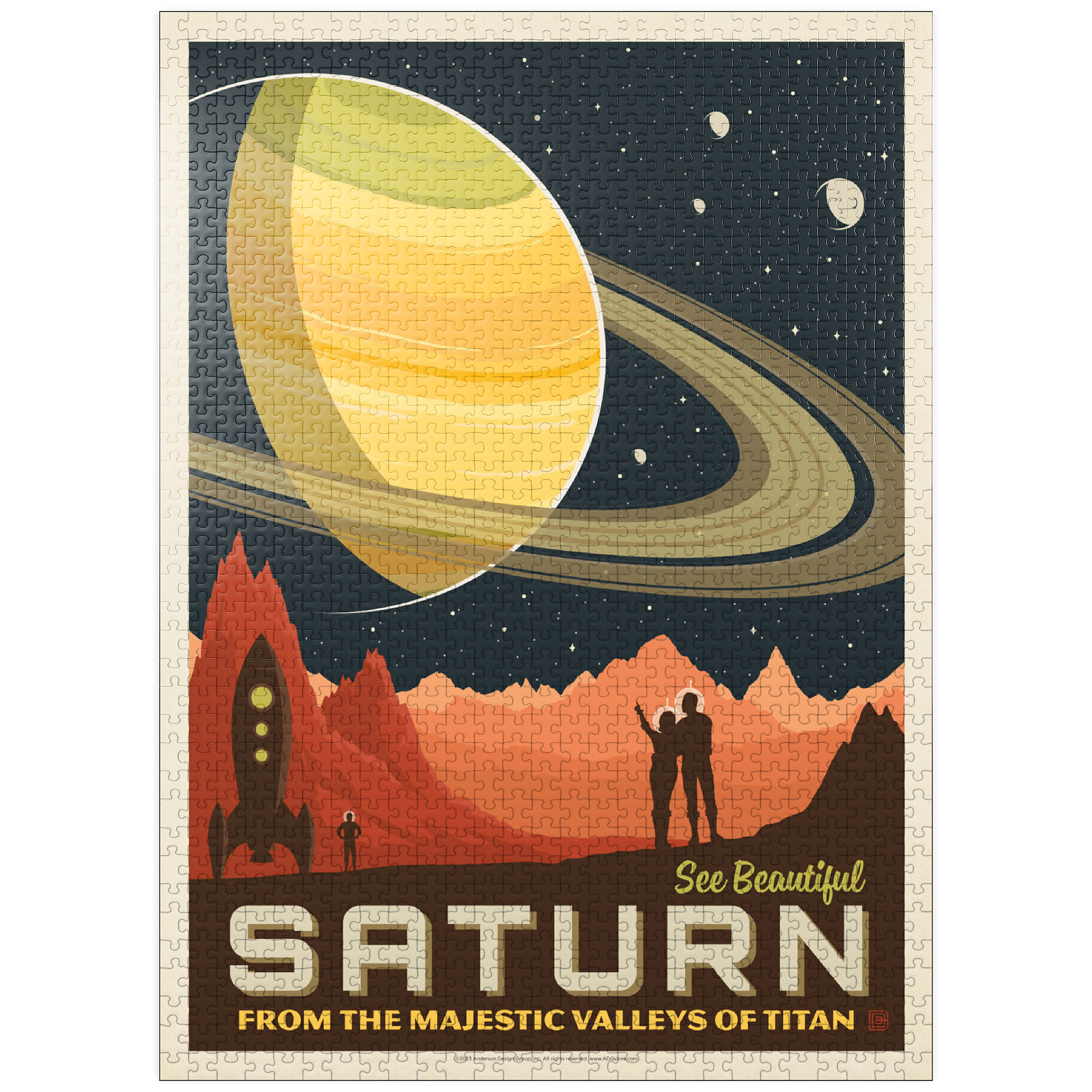 Saturn: From The Valleys Of Titan, Vintage Poster – MyPuzzle.com USA Saturn: From The Valleys Of Titan, Vintage Poster – MyPuzzle.com USA