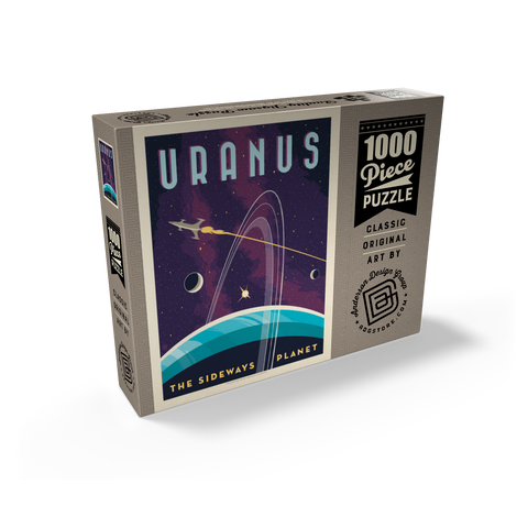 Uranus: The Sideways Planet, Vintage Poster 1000 Jigsaw Puzzle box view2