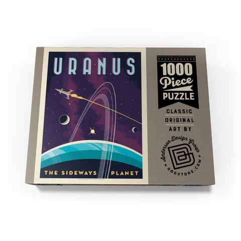Uranus: The Sideways Planet, Vintage Poster 1000 Jigsaw Puzzle box view3