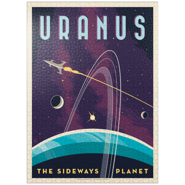 puzzleplate Uranus: The Sideways Planet, Vintage Poster 1000 Jigsaw Puzzle