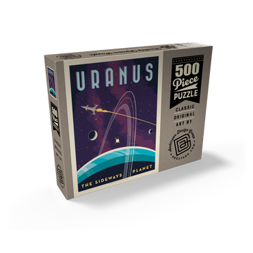 Uranus: The Sideways Planet, Vintage Poster 500 Jigsaw Puzzle box view2