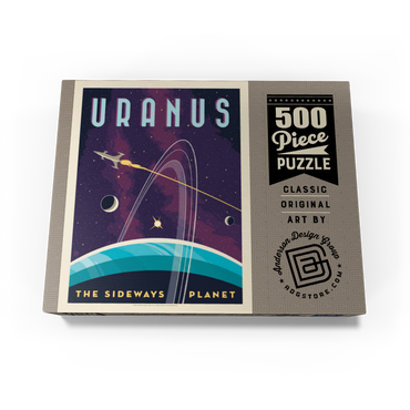 Uranus: The Sideways Planet, Vintage Poster 500 Jigsaw Puzzle box view3