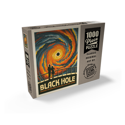 Black Hole: An Irresistible Attraction, Vintage Poster 1000 Jigsaw Puzzle box view2