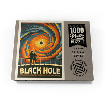 Black Hole: An Irresistible Attraction, Vintage Poster 1000 Jigsaw Puzzle box view3