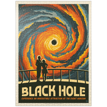 puzzleplate Black Hole: An Irresistible Attraction, Vintage Poster 1000 Jigsaw Puzzle